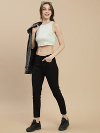 De Moza Women's Casual Jegging Black - De Moza