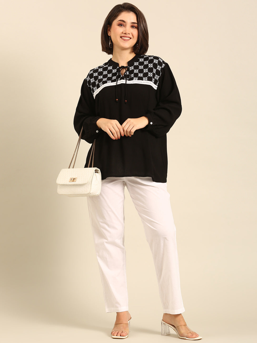 Straight Pant-White - De Moza