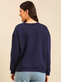 Sweatshirt-Navy Blue - De Moza