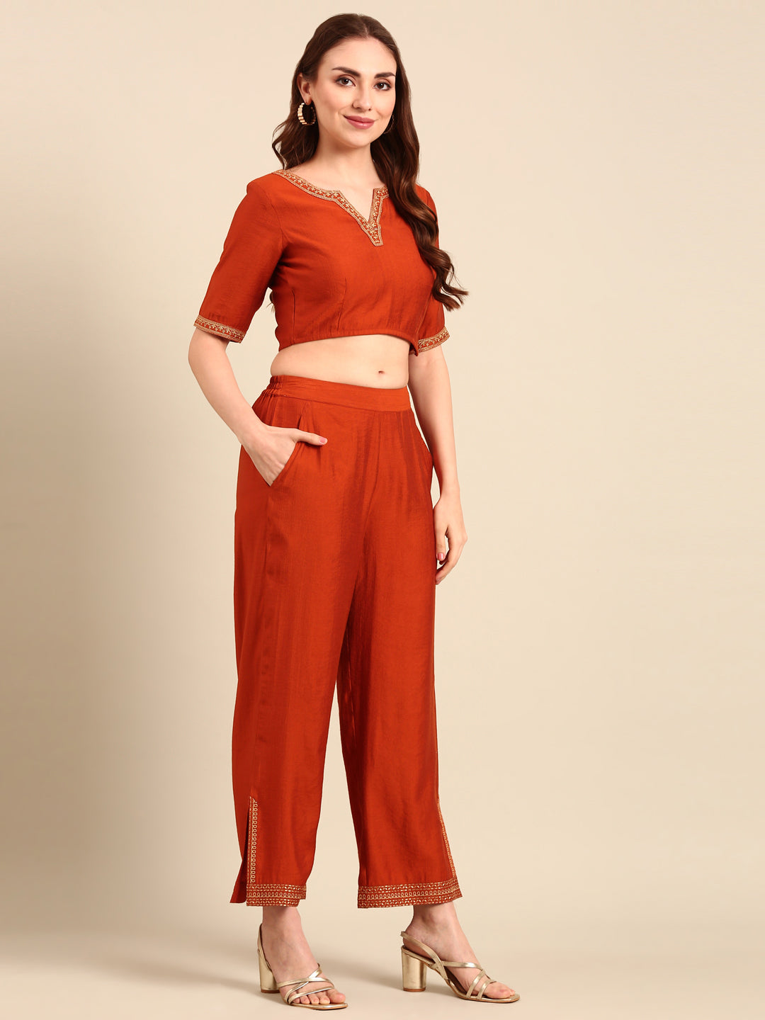 Palazzo-Rust Orange - De Moza