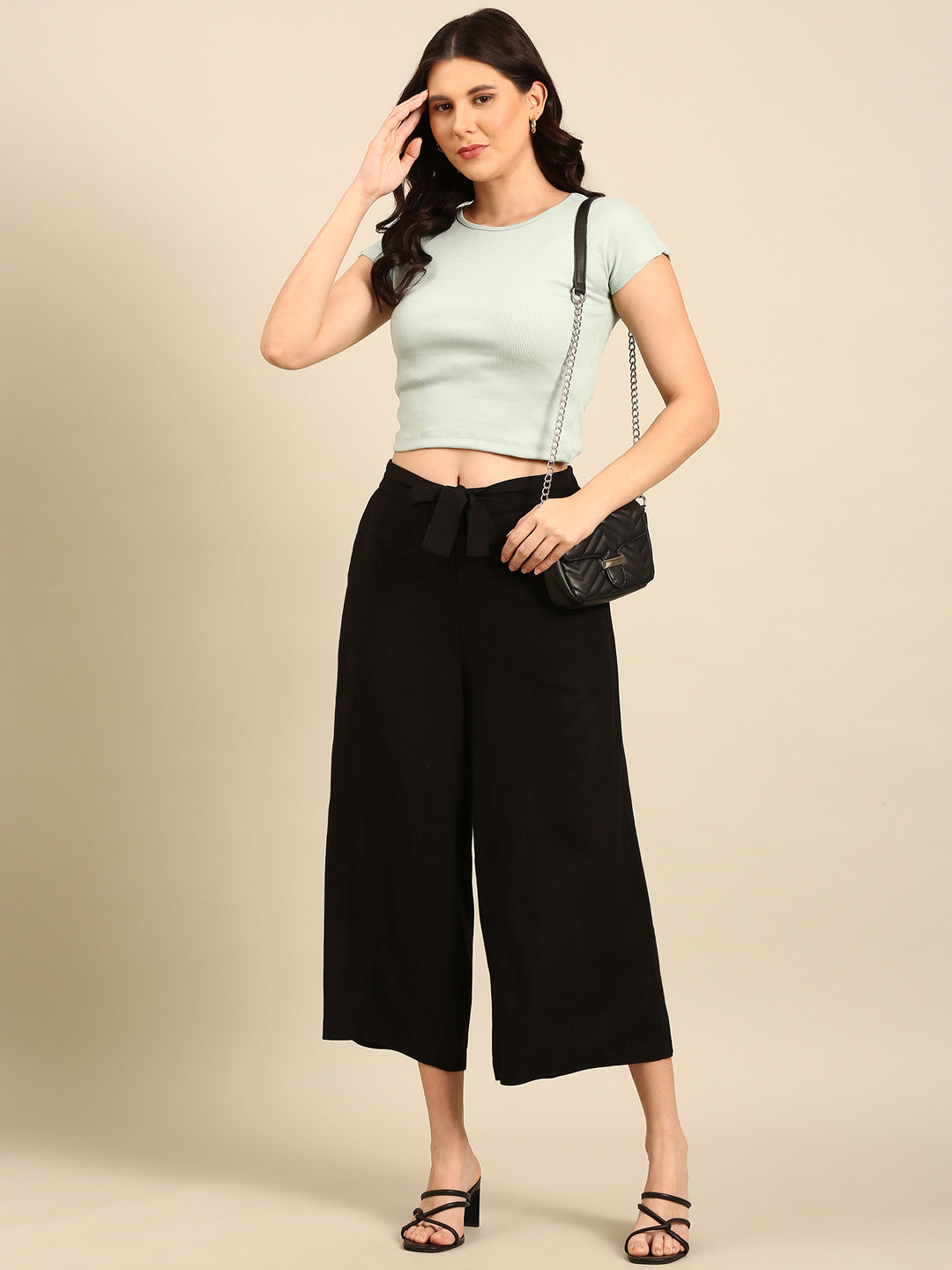 Tie Up Culottes-Black - De Moza
