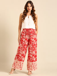 Printed Palazzo-Red - De Moza