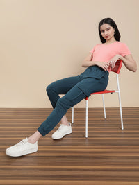 De Moza Women Casual Jogger Ocean Blue