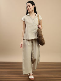 De Moza Women Casual Top Light Beige