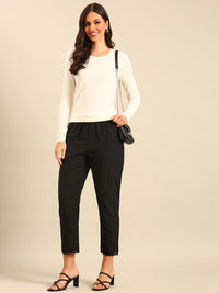 Straight Pant-Black - De Moza