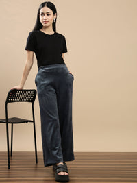 De Moza Women Casual Palazzo Petrol - De Moza