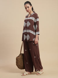 De Moza Women Casual Shirt Dark Brown - De Moza