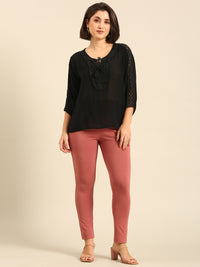 Women's Needle Pants Dark Peach - De Moza