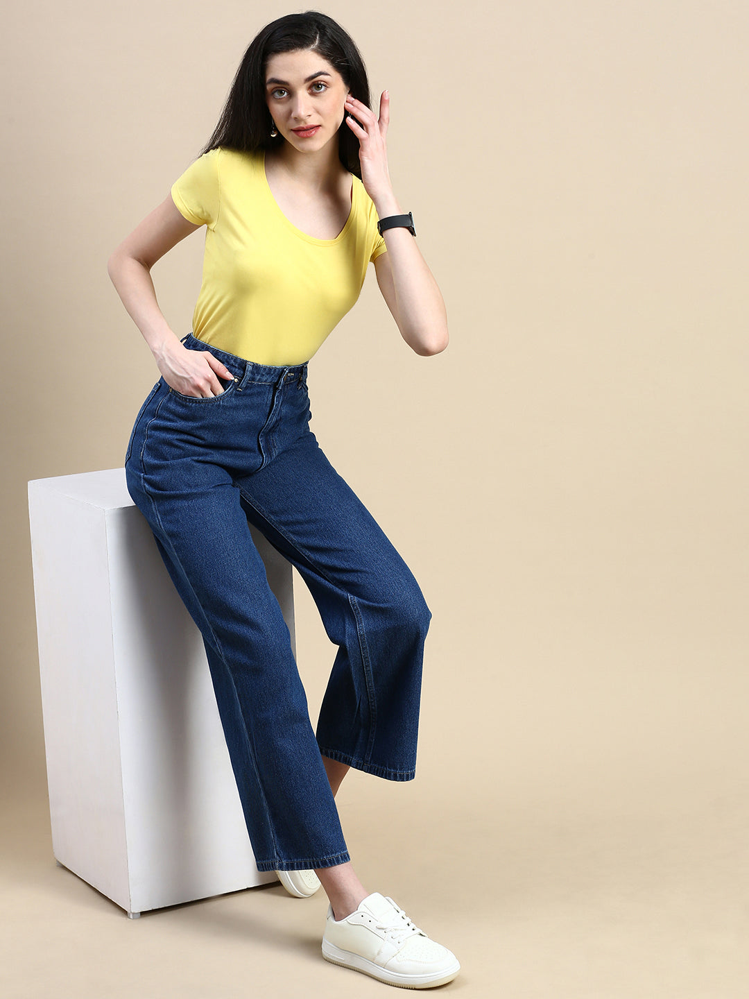 Jeans Pant-Dark Blue - De Moza