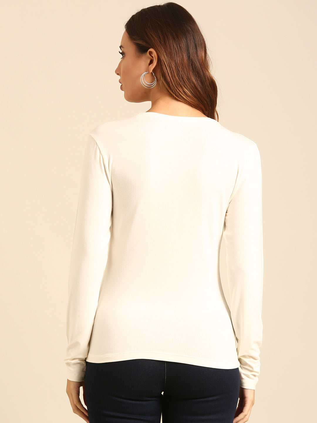 T-Shirt Long Sleeve-Offwhite - De Moza