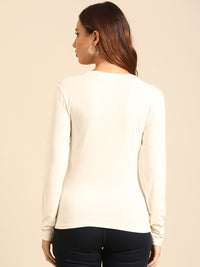 T-Shirt Long Sleeve-Offwhite - De Moza