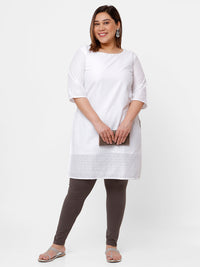 Ankle Length Leggings Cotton-Military Green - De Moza