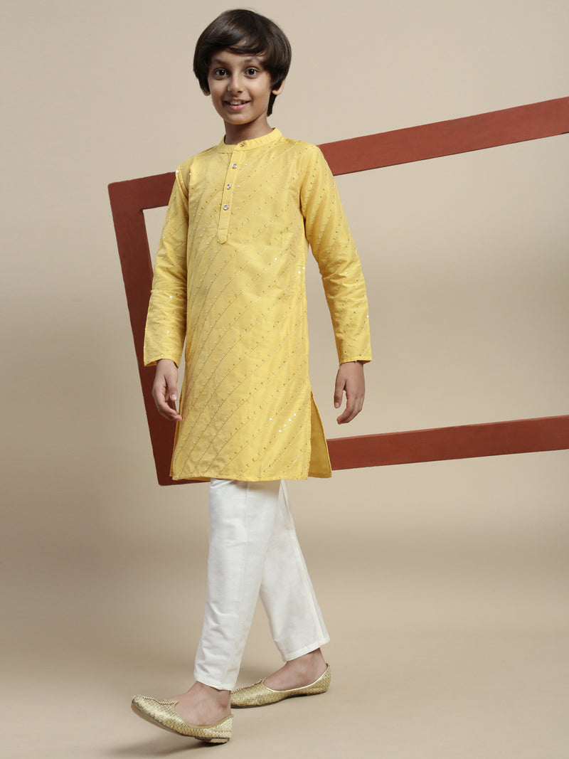 PIPIN Boys Kurta Yellow