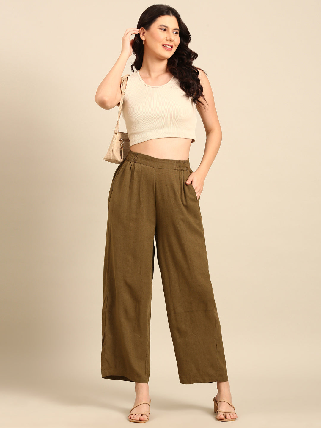 Palazzo-Olive Green - De Moza
