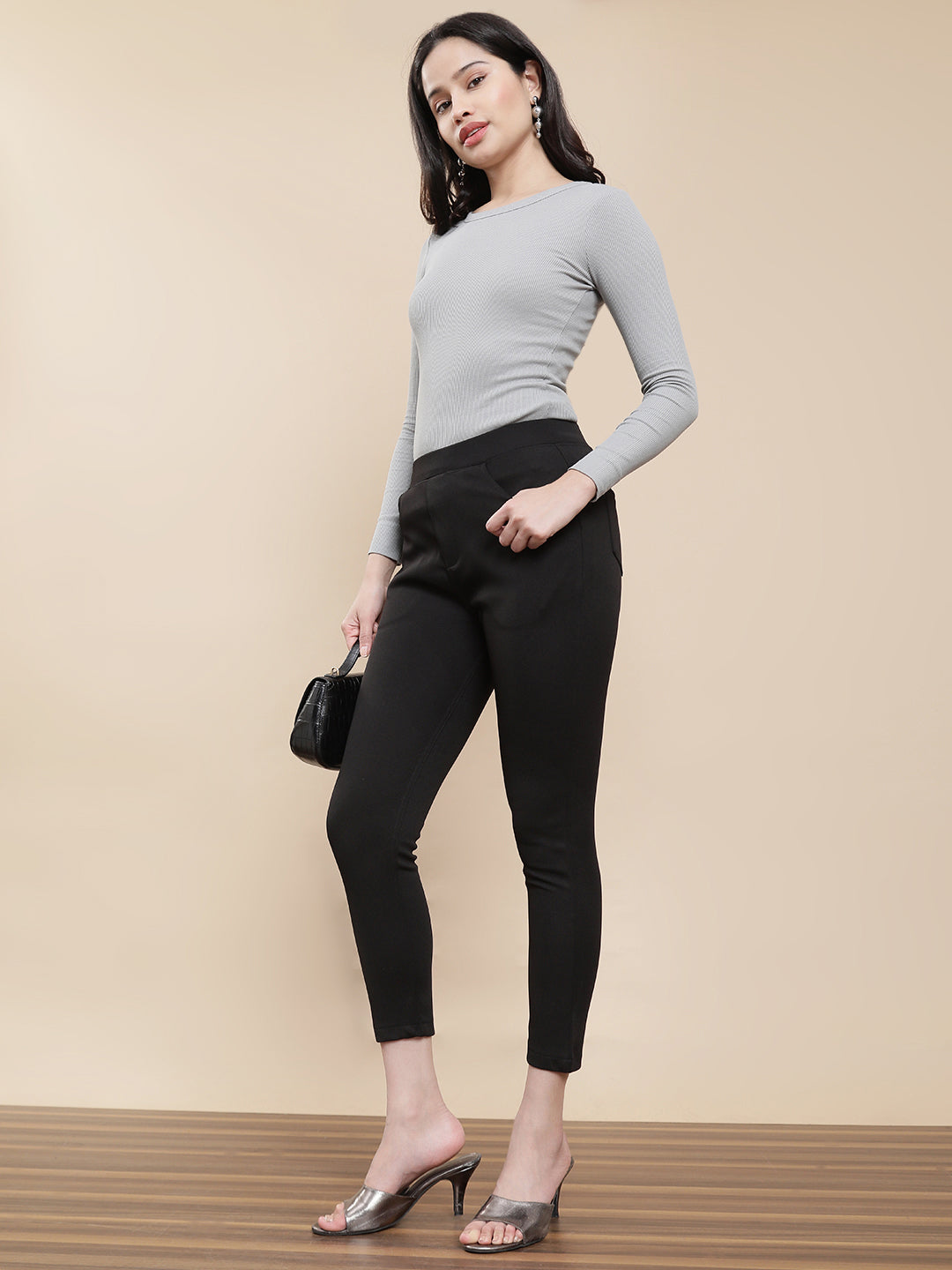 De Moza Women Casual Jegging Black