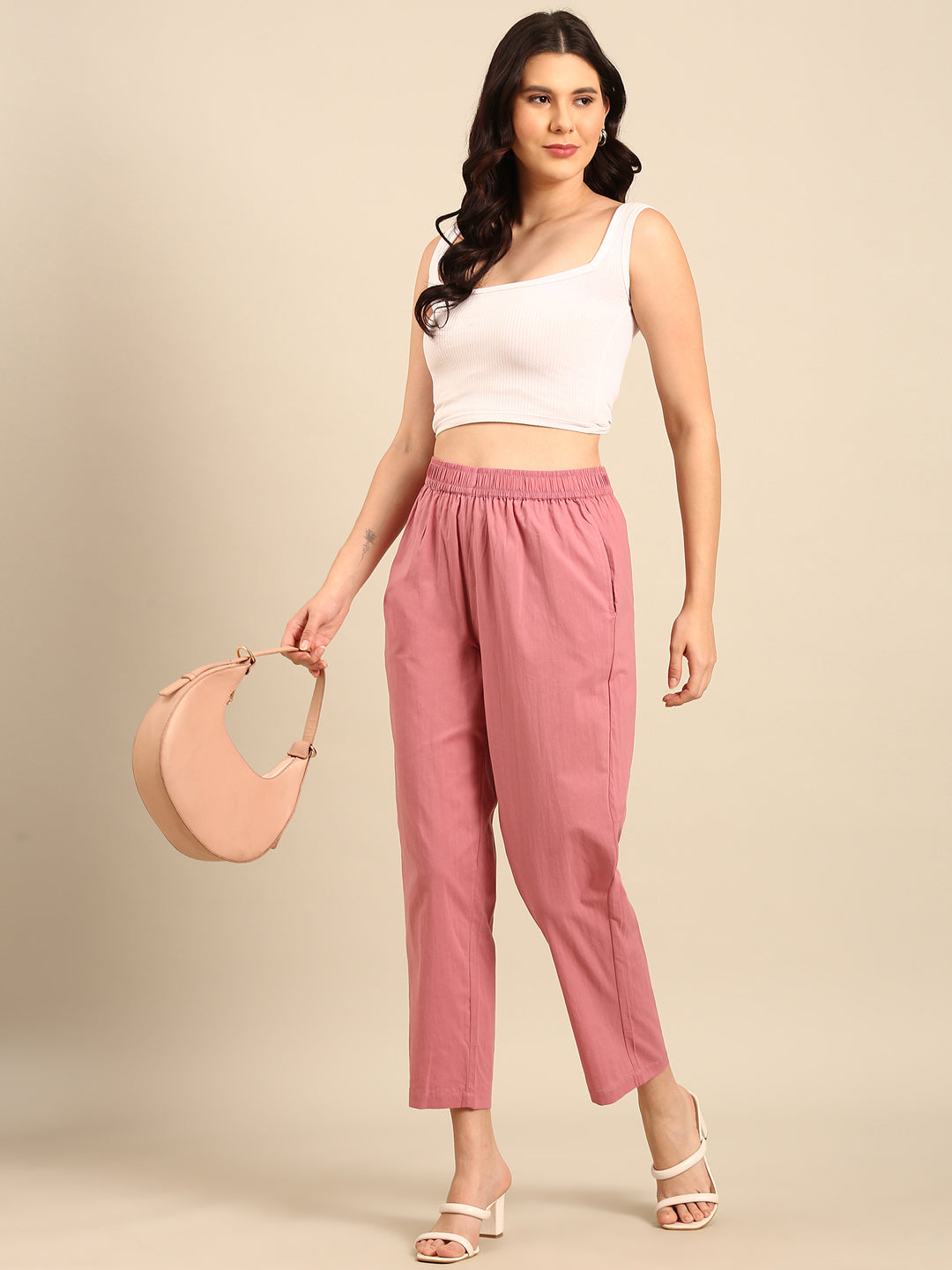 Straight Pant-Dusty Pink - De Moza