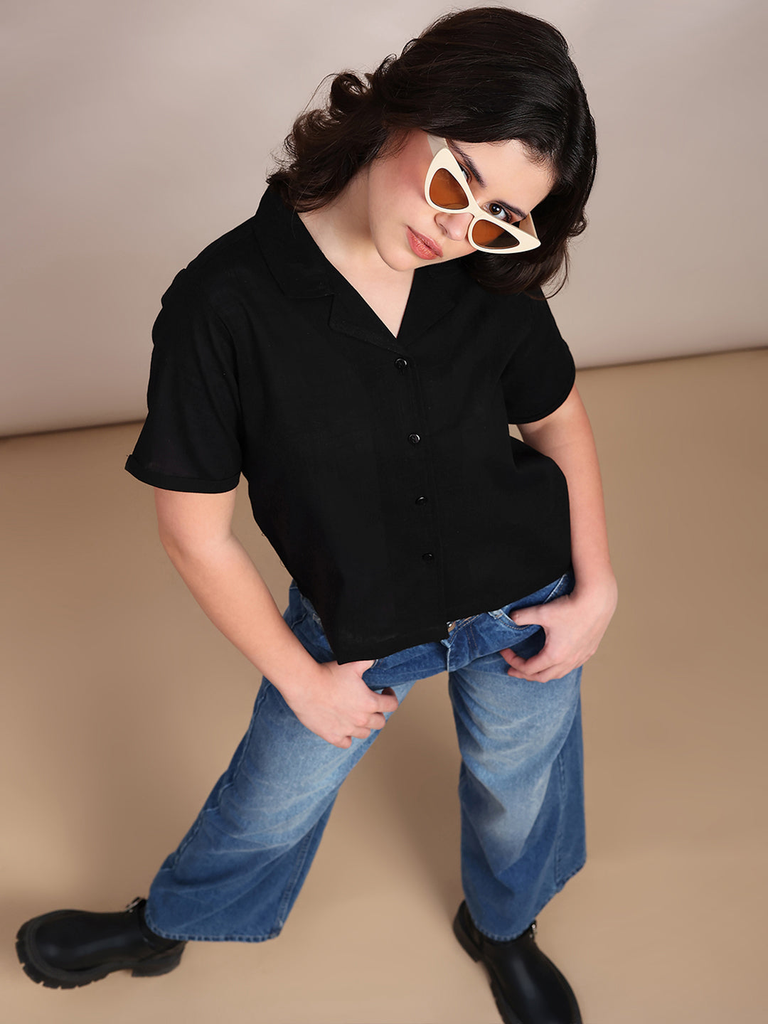 De Moza Women Casual Top Black