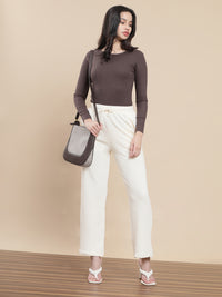 De Moza Women Casual Top Chocolate Brown