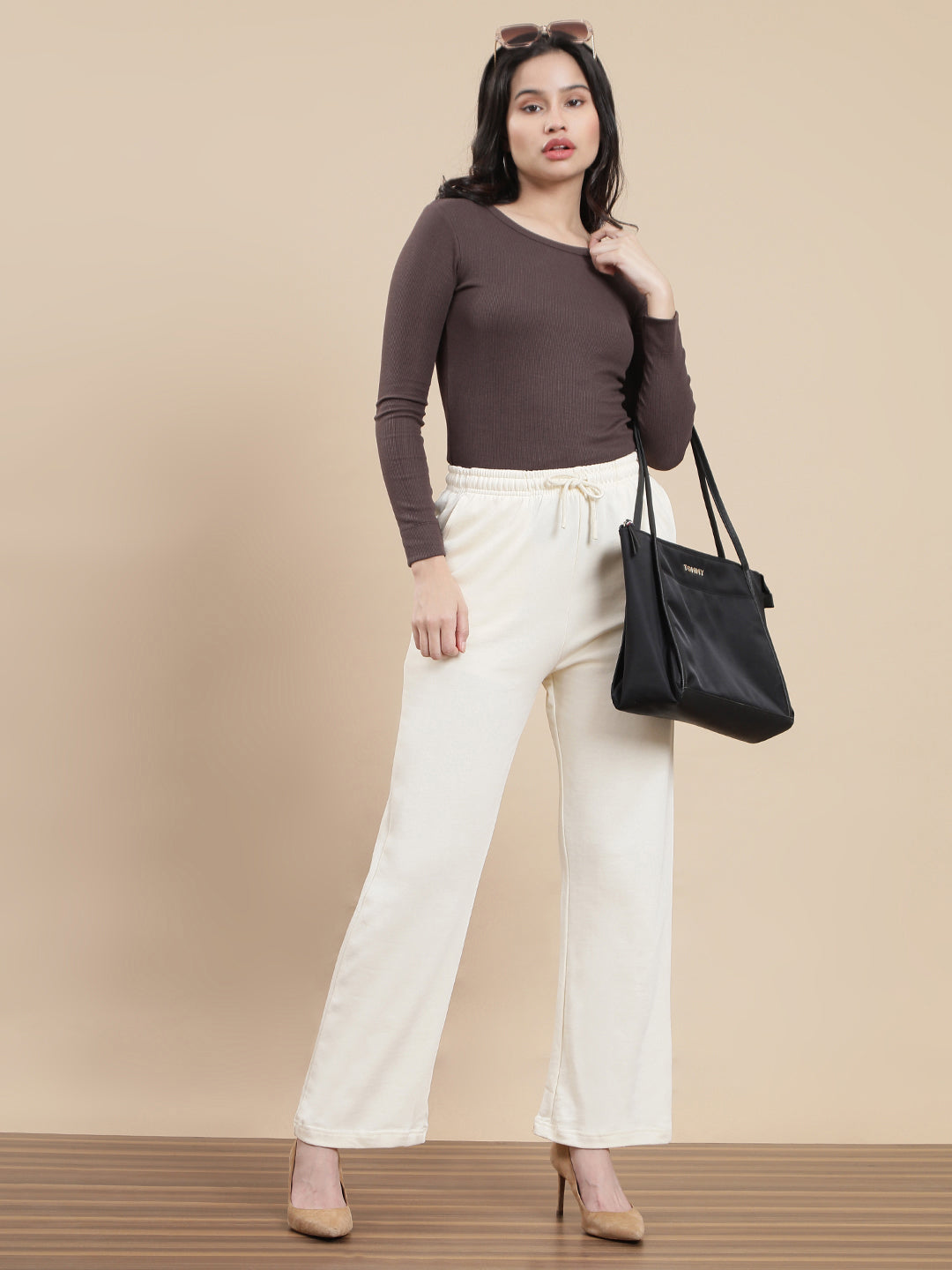 De Moza Women Casual Pants Cream