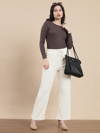 De Moza Women Casual Pants Cream
