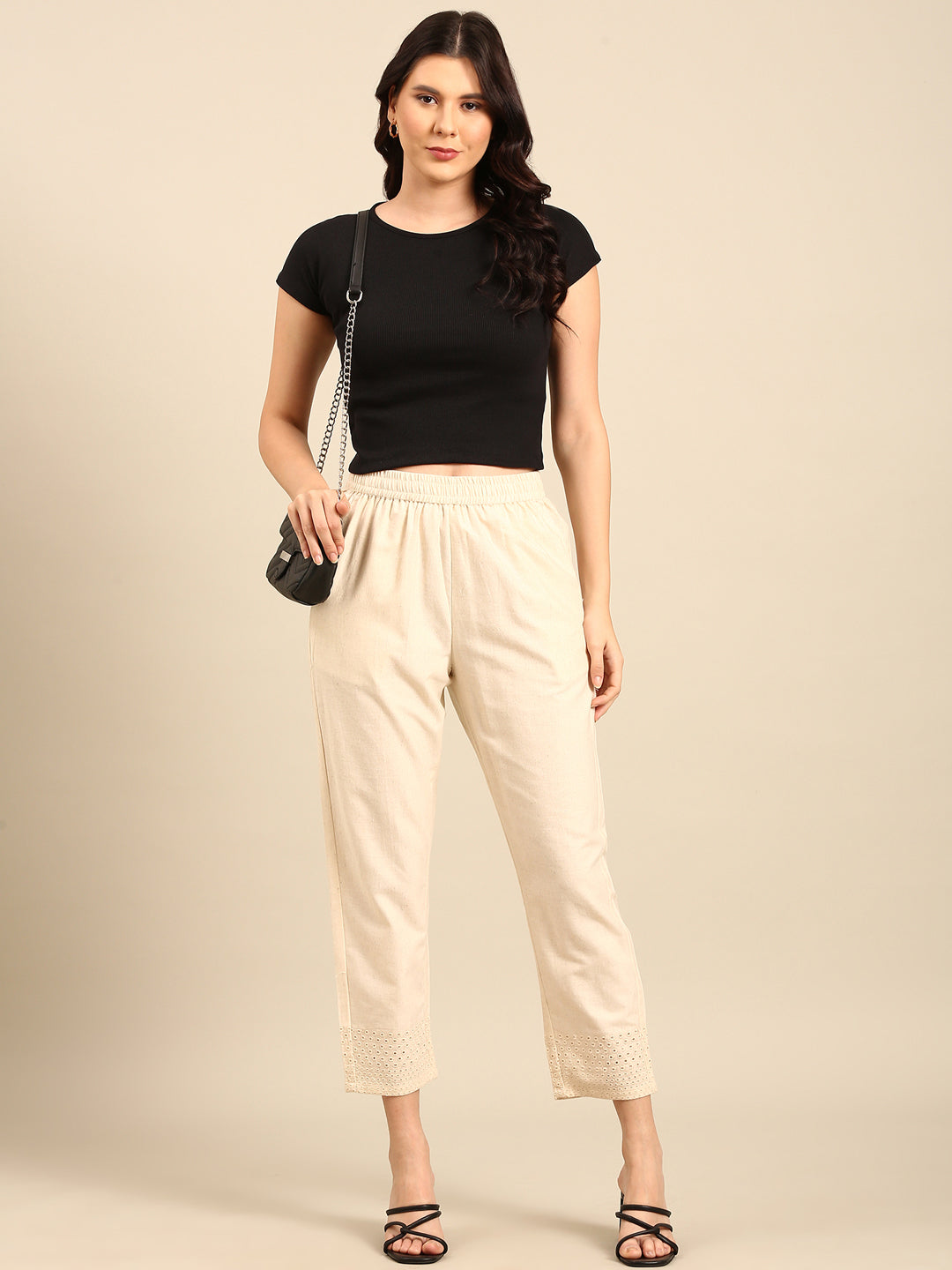 Straight Pant-Natural - De Moza