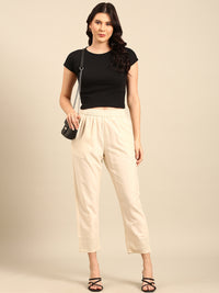 Straight Pant-Natural - De Moza