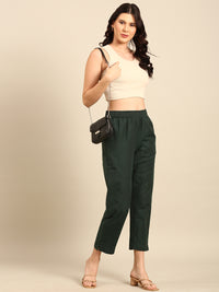 Cigarette Pants-Green - De Moza