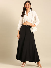 Flared Palazzo-Black - De Moza