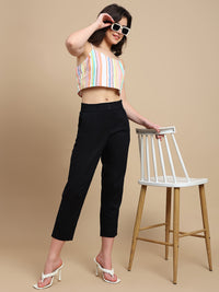 De Moza Women Casual Pants Black - De Moza