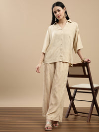 De Moza Women Festive Top Beige