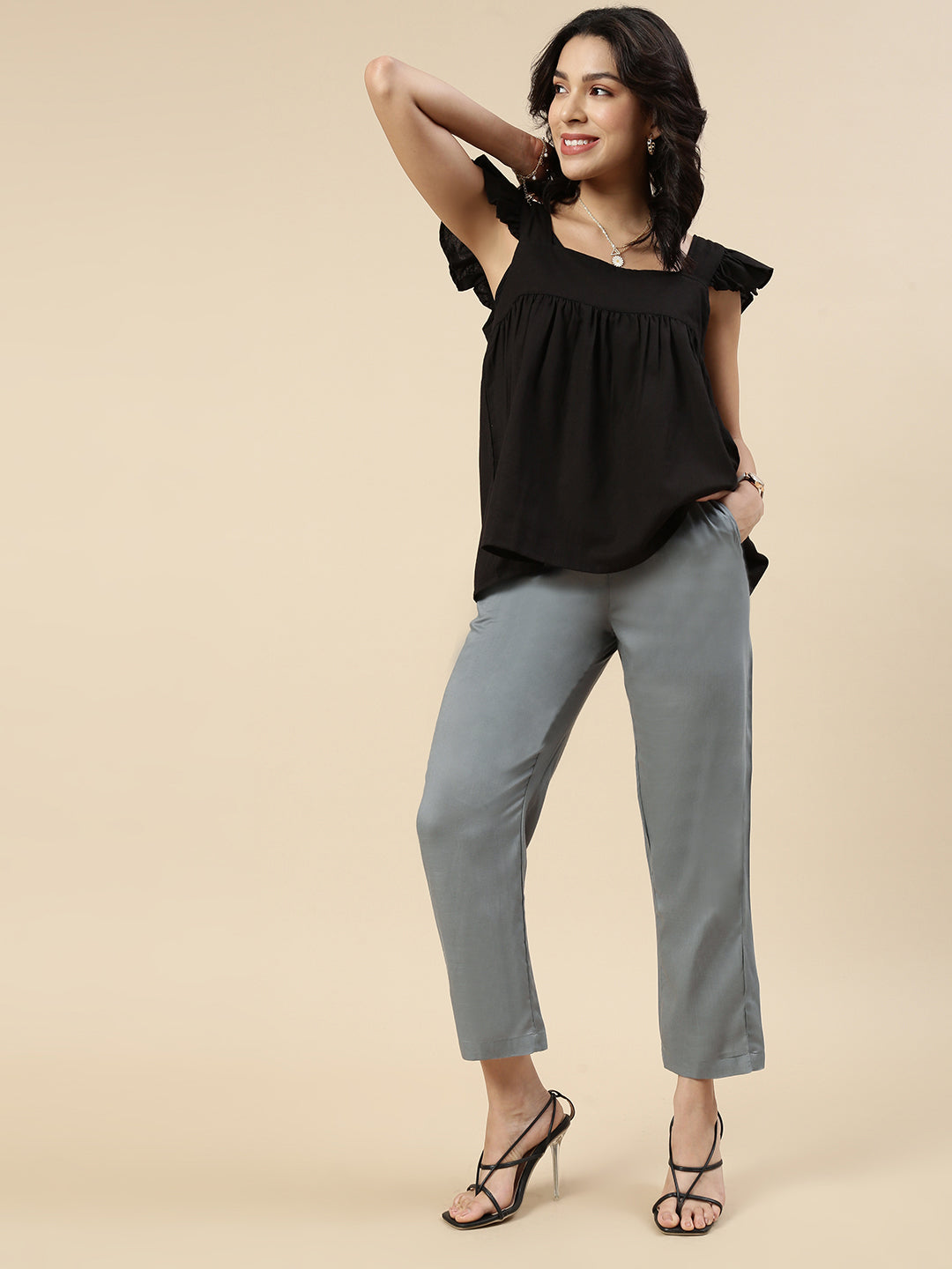 Straight Pant-Grey