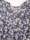De Moza Girls Printed Top Dark Blue