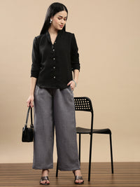 De Moza Women Casual Top Black