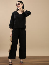 De Moza Women Casual Top Black