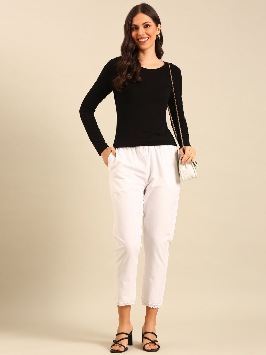 Straight Pant-White - De Moza