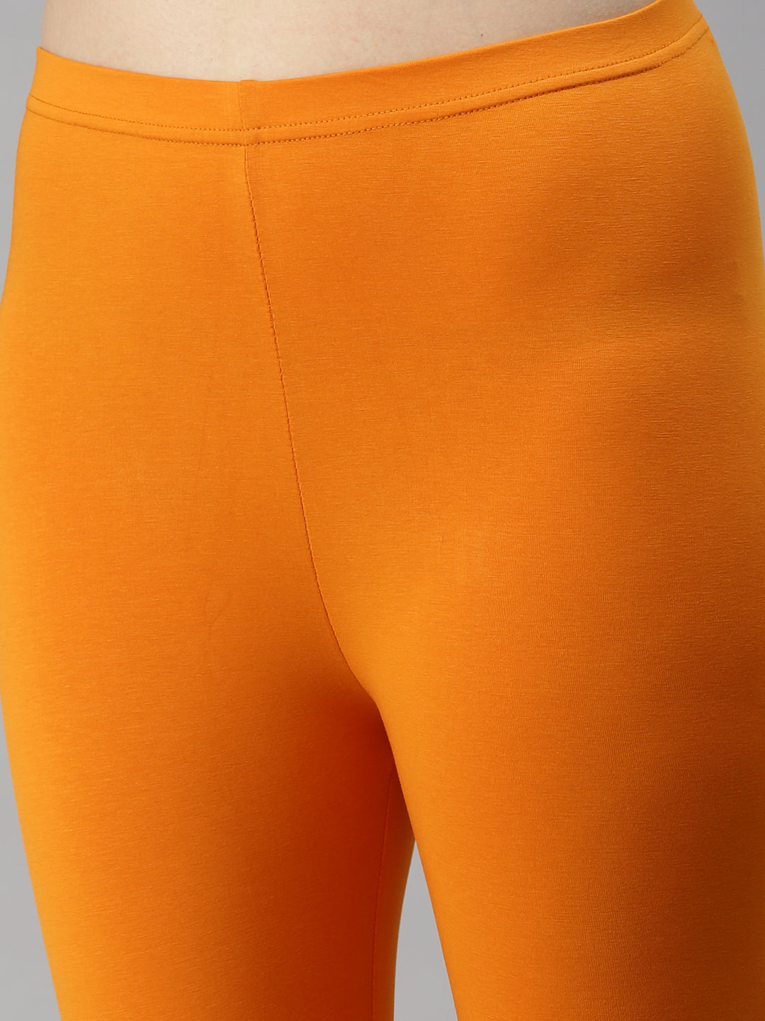 Women Ankle Length Leggings Dark Yellow De Moza