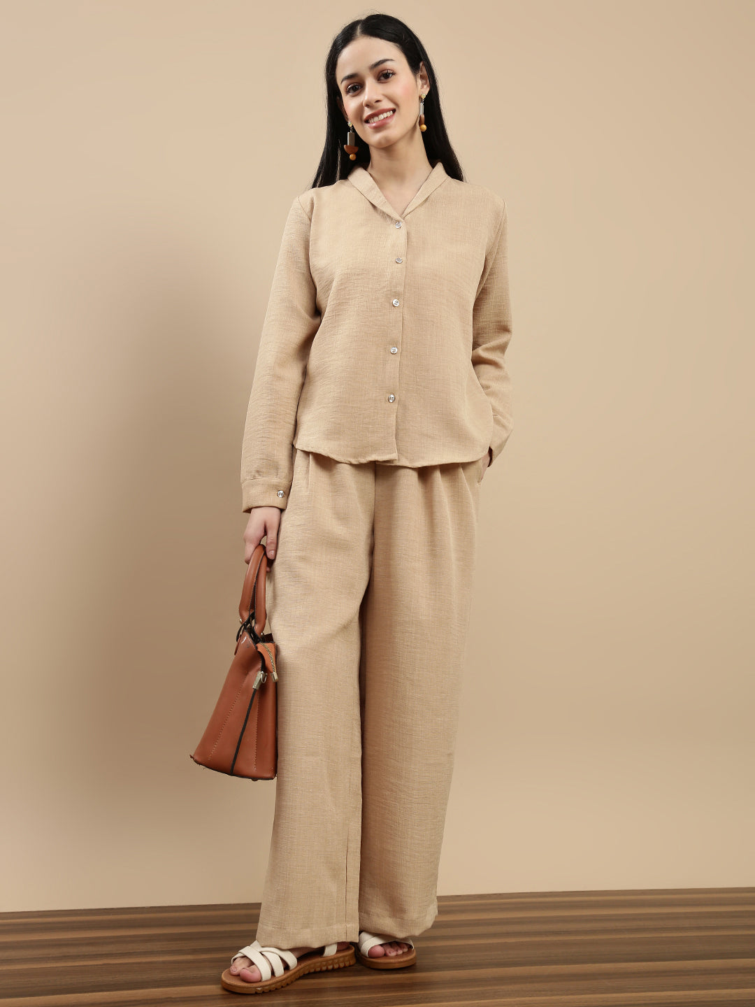 De Moza Women Casual Top Beige