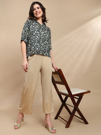 De Moza Women Festive Palazzo Light Gold - De Moza