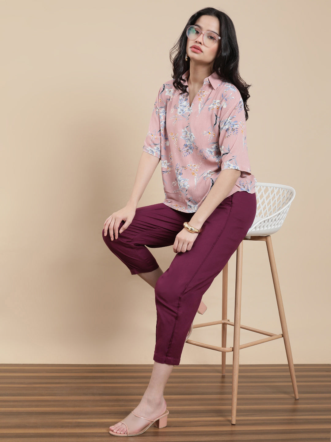 De Moza Women Casual Pants Cherry
