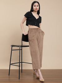 De Moza Women Casual Palazzo Tan