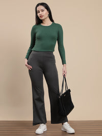 De Moza Women Casual Top Dark Green