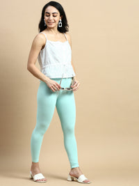 Ankle Length Leggings Viscose-Pista - De Moza