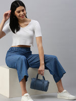 De Moza Women Culottes Mid Blue