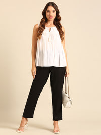 Straight Pant-Black - De Moza