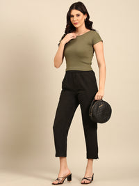 Cigarette Pants-Black - De Moza