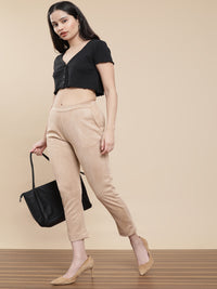 De Moza Women Casual Pants Beige
