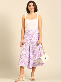 Printed Culottes-Lilac - De Moza