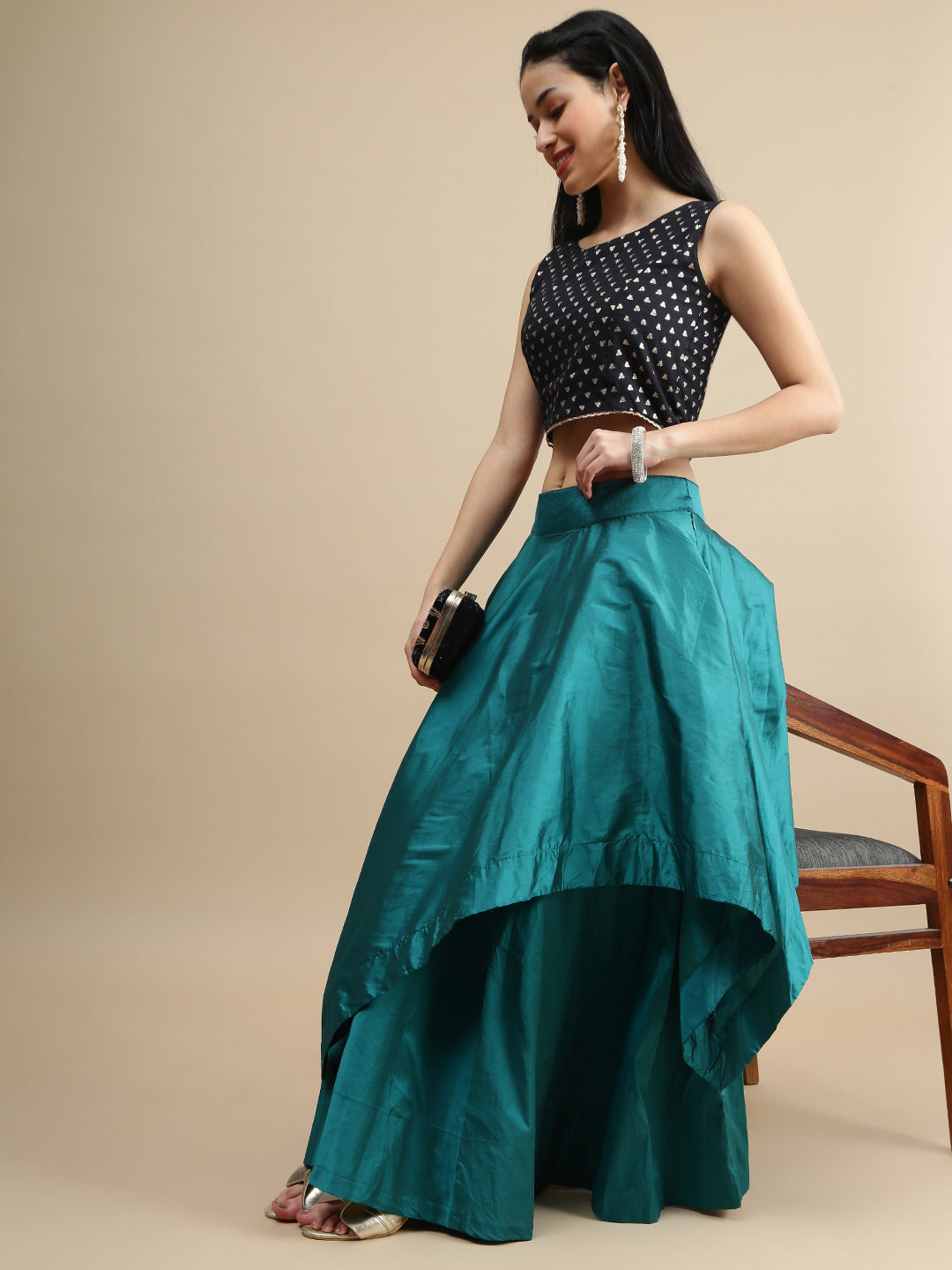 Women's Skirt Bottle Green