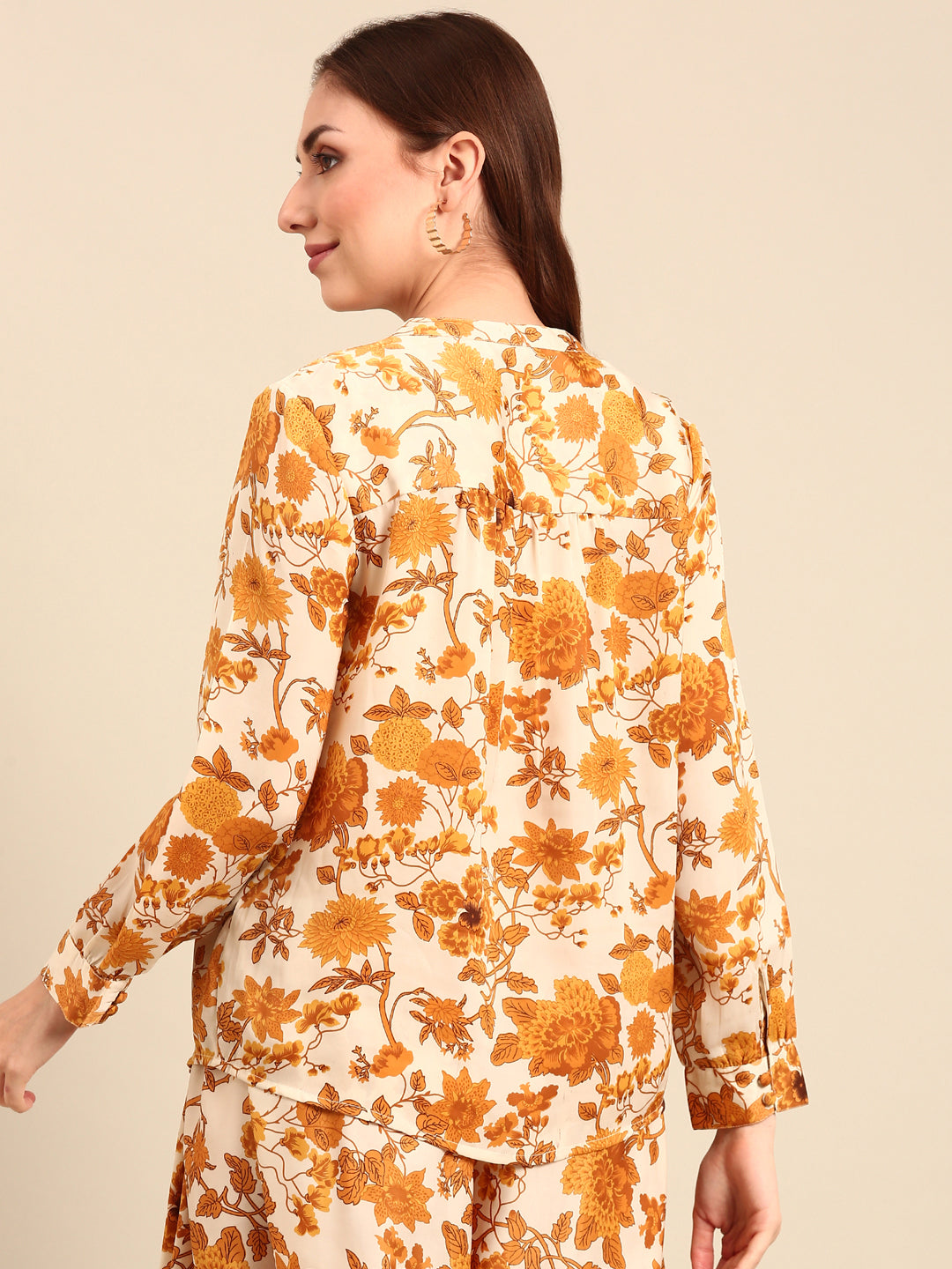 Top Floral Print-Yellow - De Moza