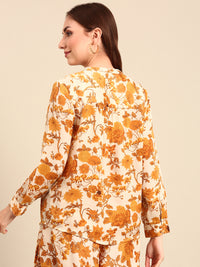 Top Floral Print-Yellow - De Moza